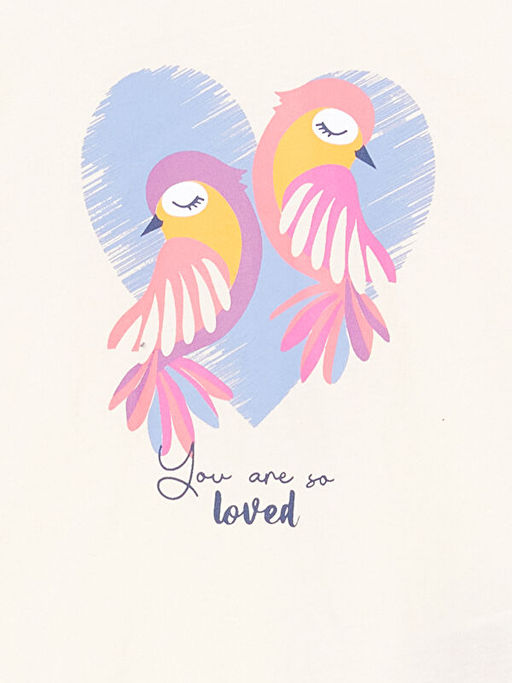 Bisiklet Yaka K?sa Kollu K?z ?ocuk Ti??rt