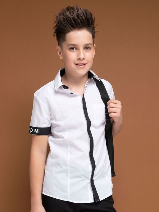 PELICAN, сорочка верхняя для мальчиков, Белый фото 3