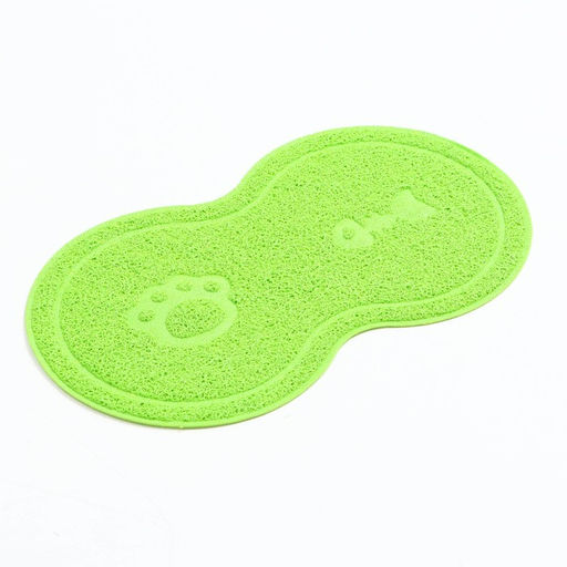 Коврик 2-в-1 под миску/туалет для животных два круга, 47 х 26 см, зелёный - Пижон фото 2