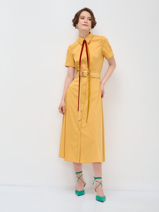 Платье из однотонного хлопка