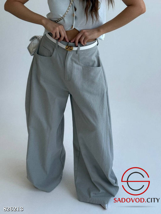 Брюки женские широкие с высокой посадкой