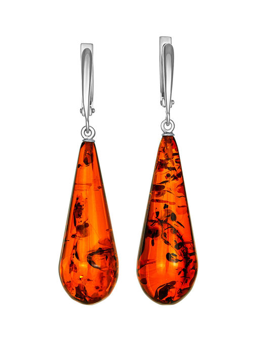 Серьги из искрящегося янтаря Неринга