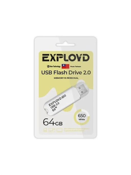 Флеш-накопитель 64Гб "Exployd 650" белый