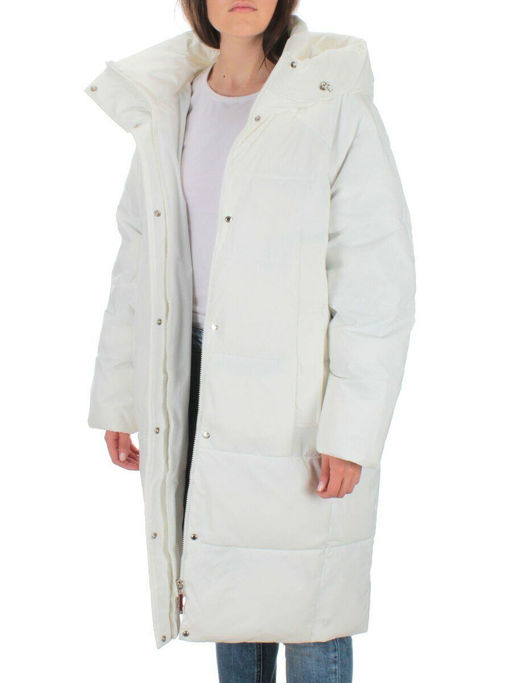 22369 WHITE Пальто зимнее женское (200 гр. холлофайбера) - Fashion фото 9