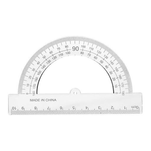 Цена за 100 шт. Транспортир 10 см, 180°, прозрачный
