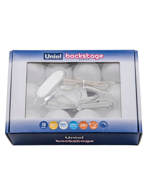 ULM-F50-8W/SW/10/DIM IP20 WHITE Светильник светодиодный, с диммером. Серия Backstage. Теплый свет(3000К)/Белый свет(4000К)/Дневной свет(6500К). Белый. TM Uniel