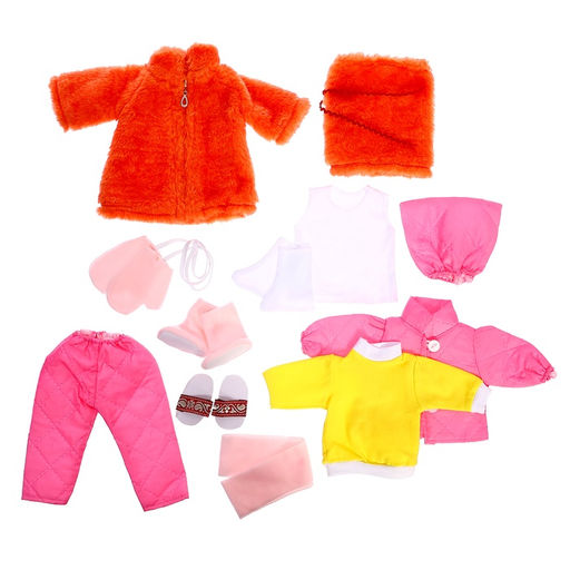 Кукла «Девочка» дидактическое пособие + набор одежды, МИКС