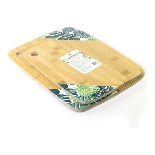 Доска разделочная деревянная с принтом Walmer Bamboo 28х21 см., цвет коричневый  фото 3