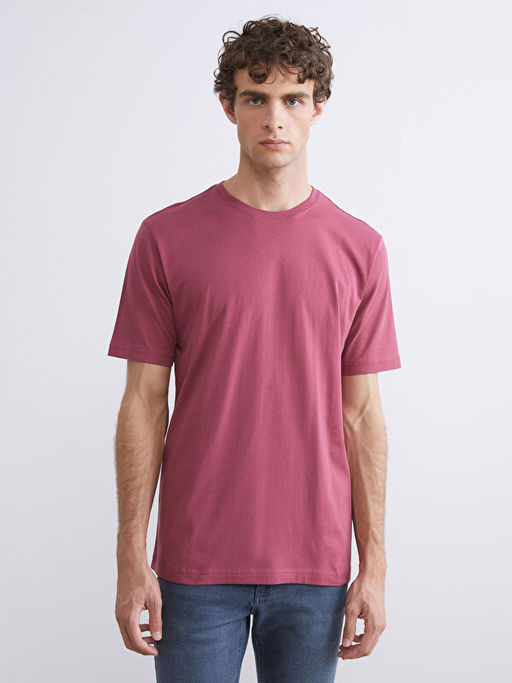 Bisiklet Yaka Penye Erkek Ti??rt