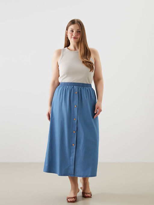 Beli Lastikli Kad?n Jean Etek