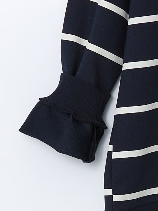 Bisiklet Yaka Bask?l? K?z ?ocuk Sweatshirt