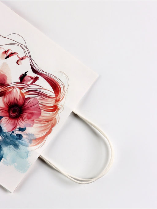 Цена за 2 шт. Пакет подарочный крафт, Самой красивой!, 21?11?27 см