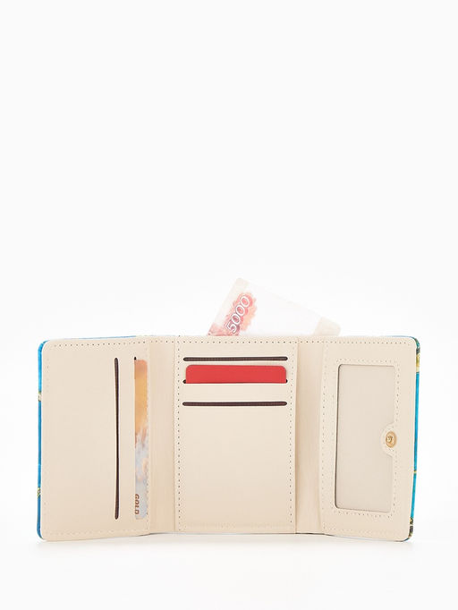 Кошелёк женский на кнопке, 10?1.5?8 см, с принтом, розовый