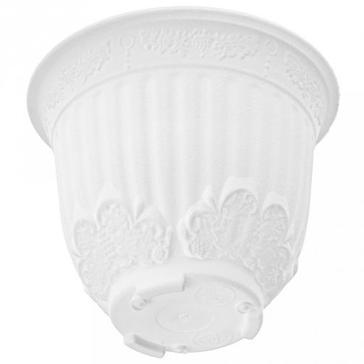 Ландыш Горшок для цветов пластмассовый 0,1л, с поддоном, д6см, h5см, резной орнамент, морозостойкий полипропилен, т.м. NECO (Россия) - Домашняя мода фото 4