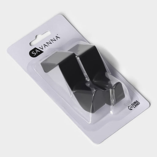 Цена за 2 шт. Крючки надверные SAVANNA Black Loft, 2 шт, металл, 4,362,5, цвет чёрный  фото 5