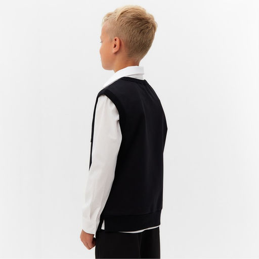 Жилетка для мальчика MINAKU: School Collection, чёрная, рост 146 см
