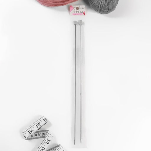 Цена за 5 шт. Спицы для вязания, прямые, d=3.5 мм, 35 см, 2 шт.