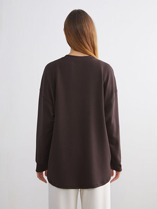 Bisiklet Yaka Kad?n Sweatshirt Tunik