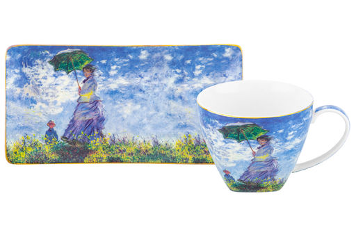 Чашка 250 мл с блюдцем для десерта 20*10*2 см Прогулка NEW BONE CHINA - Elan gallery фото 16