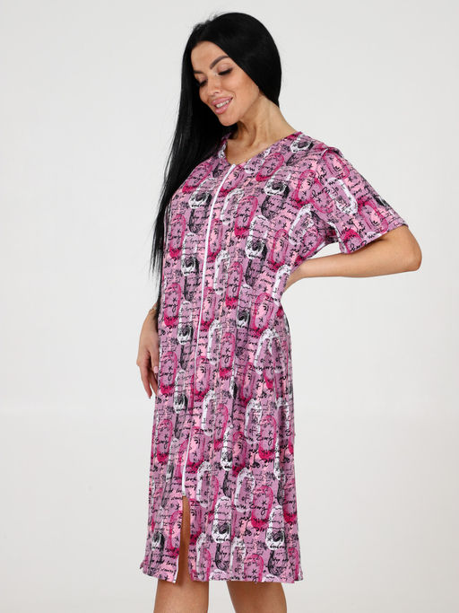 1501 ХАЛАТ ЖЕНСКИЙ (Розовый) - А-дина фото 5