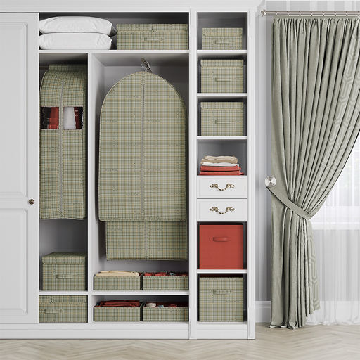 Короб стеллажный с откидной стенкой, с крышкой, 58*32*28 см, LONDON GREY, шт - Valiant фото 5