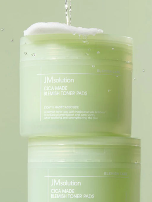 Jmsolution Успокаивающие тонер-пэды для лица с центеллой / Cica Made Blemish Toner Pads, 100 шт.
