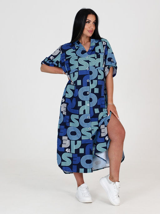 5116 ПЛАТЬЕ ЖЕНСКОЕ (Синий) - А-дина фото 4