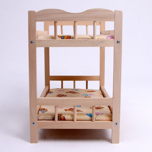 Кровать для кукол, большая двухъярусная, 50×25 см