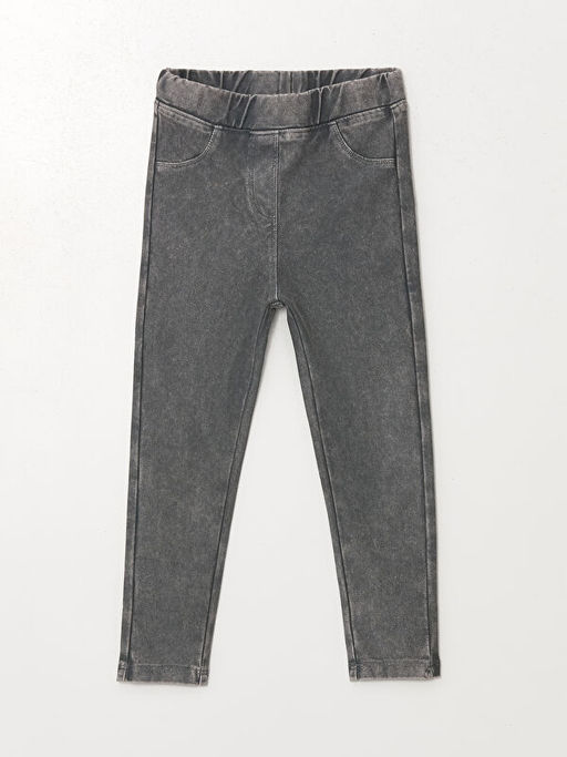 Beli Lastikli Basic K?z ?ocuk Tayt Pantolon