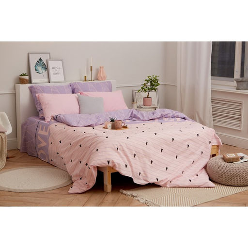 Постельное бельё Этель 1.5 сп Violet love 143*215 см, 150*214 см, 70*70 см - 2 шт, бязь 125 г/м2  фото 9
