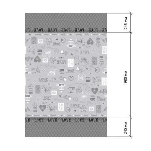 Скатерть Этель Love 220х147 см, 100% хлопок, саржа 190 гр/м2  фото 2