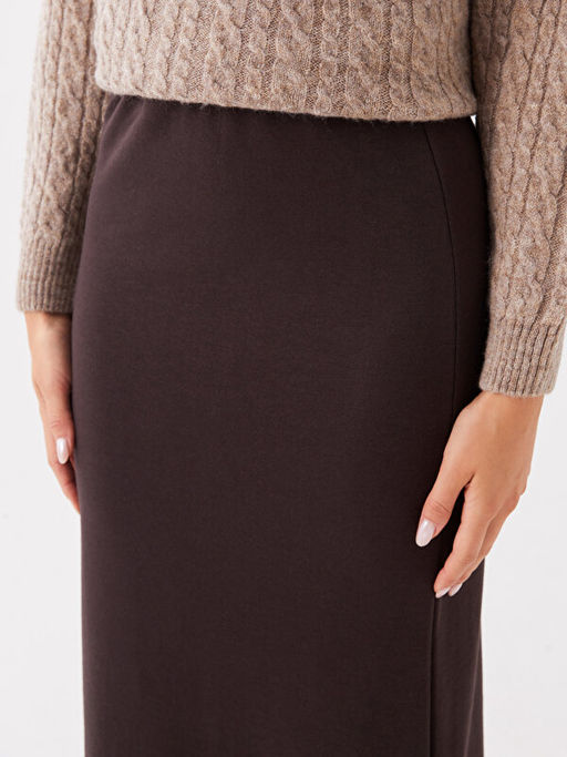 Kad?n Beli Lastikli D?z Etek