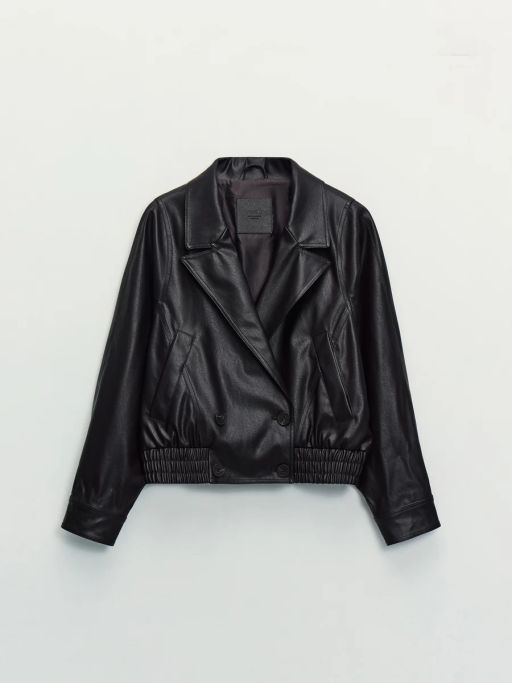 Куртка-бомбер из искусственной кожи с отложным воротником ZR2604102201-27 / Zarina  фото 9