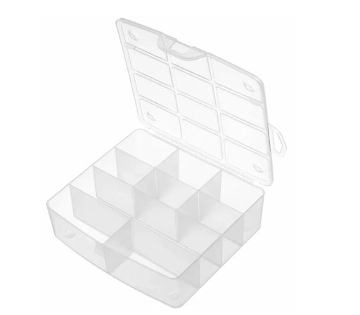 Цена за 2шт. Органайзер для хранения мелочей прозрачный "Neptune", 17*16*5.2см