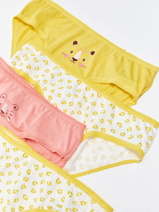 Bask?l? Pamuklu K?z ?ocuk K?lot 4l? - Waikiki фото 2