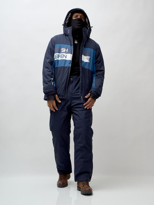 Горнолыжный костюм мужской зимний темно-синего цвета 370TS - Leifensh фото 31