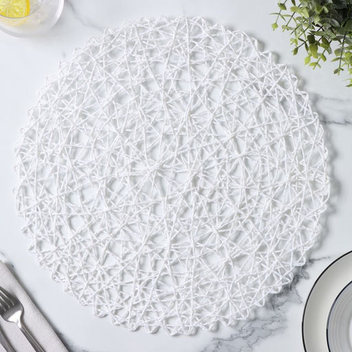 Цена за 12 шт. Салфетка сервировочная на стол Доляна Одуванчик, 3838 см, цвет белый  фото 4