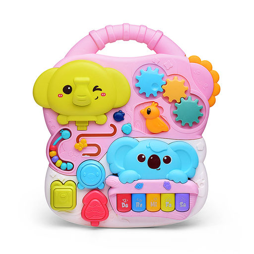 Игровой центр-Каталка "Слоник и коала" цвет розовый, 3 в 1 в коробке