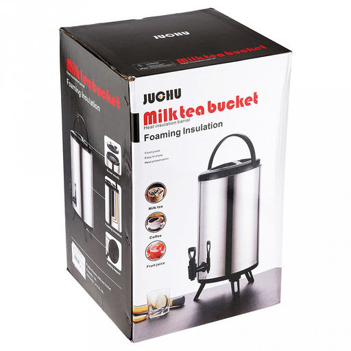 Термос из нержавеющей стали 7,5л, д22,5см h39-44см, кран, крышка и ручка пластмассовые, складные пластмассовые ножки, в подарочной коробке (Китай) - Домашняя мода фото 5