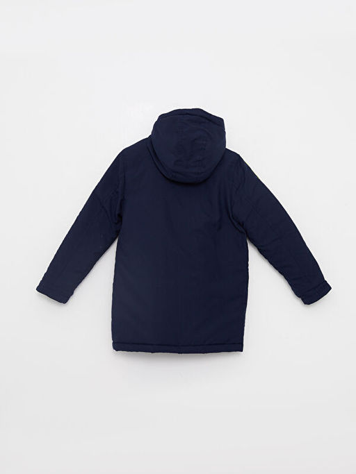 Kap??onlu Bask?l? Erkek ?ocuk Mont - Waikiki фото 2