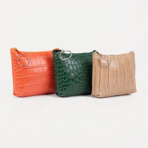 Цена за 3 шт. Кошелёк-монетница на молнии, 11.5×3×9 см, с текстурой, МИКС