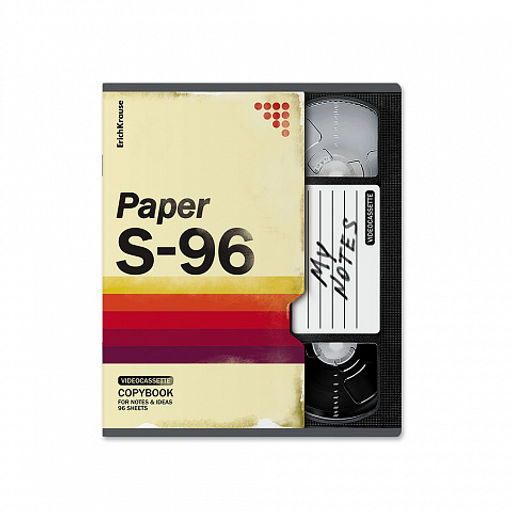 Цена за 5 шт. Тетрадь общая ученическая ErichKrause VHS, 96 листов, клетка, матовая ламинация+выборочный лак_MIX-PACK  фото 3