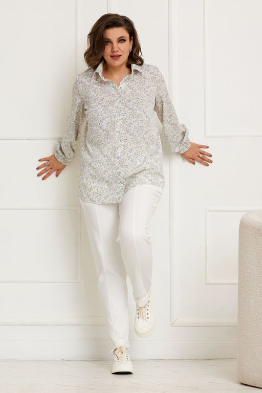 Блуза BegiModa 4087-Р Цветочный принт