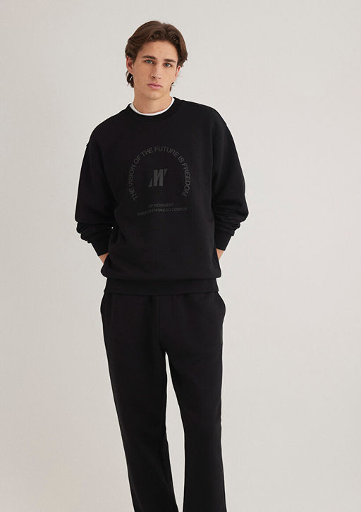 Mavi Pro Bask?l? Siyah Sweatshirt  фото 3