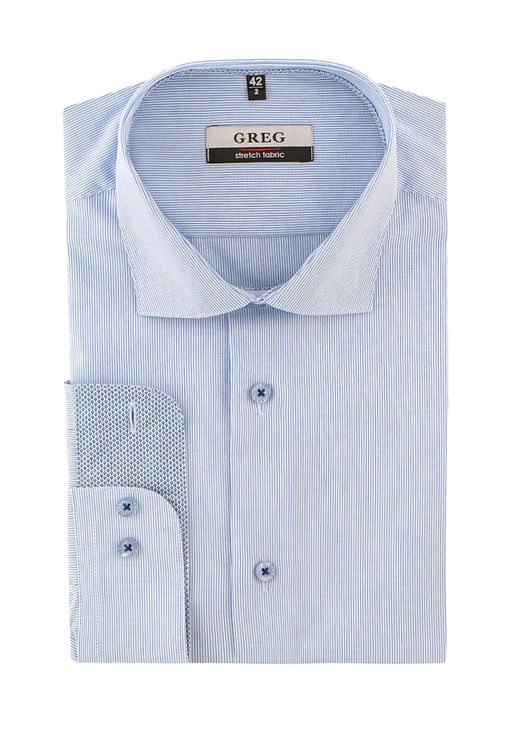 Сорочка мужская длинный рукав GREG 211/131/226/Z/1p STRETCH  фото 2
