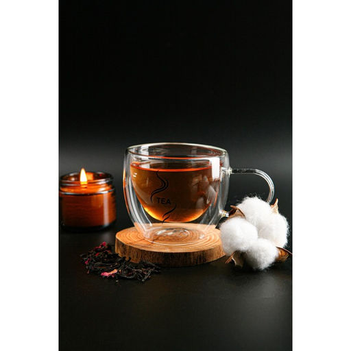 Кружка стеклянная с двойными стенками Magistro Дуо. Tea, 200 мл, 12,597,5 см  фото 2
