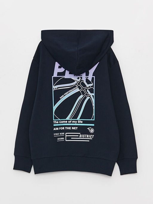 Rahat Kal?p Bask?l? Erkek ?ocuk Hoodie - Waikiki фото 2