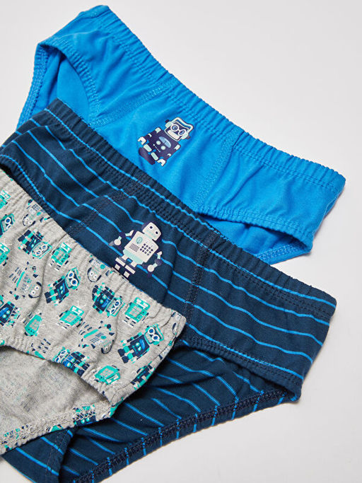 Bask?l? Pamuklu Erkek ?ocuk K?lot 3l? - Waikiki фото 2