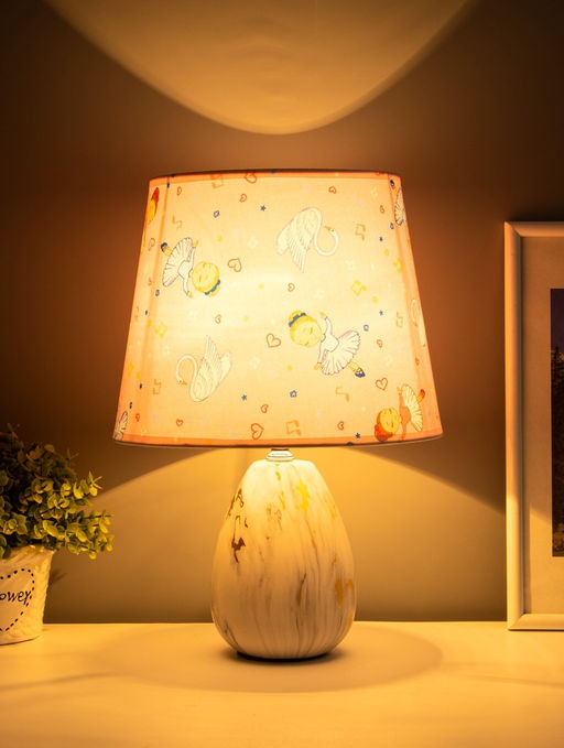 Лампа настольная RISALUX «Хунерей», E14, 40 Вт, белая, 24×24×34 см