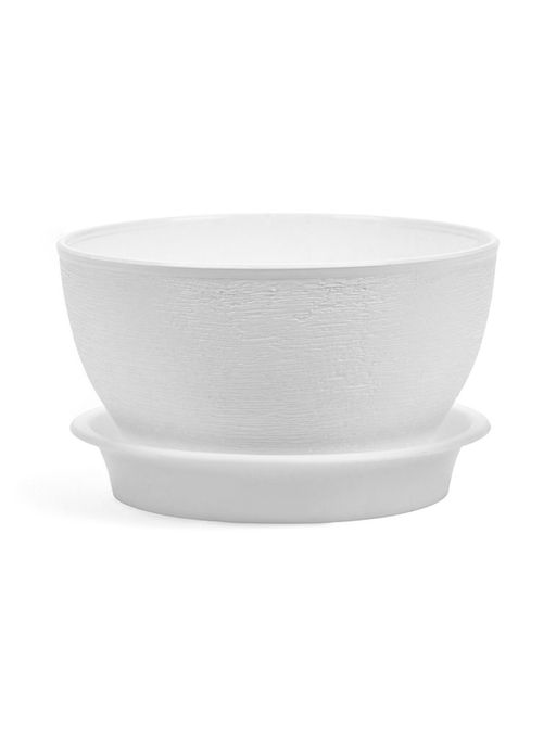 Цена за 3 шт. Горшок для цветов «Фиалочка», 500 мл, d=12.5 см, h=7 см, пластиковый, белый